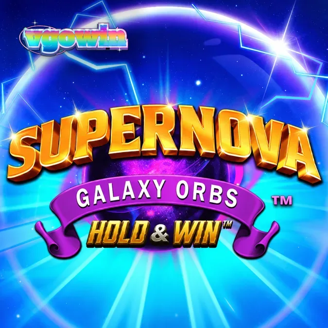 Tampilan visual slot Supernova Galaxy Orbs dengan elemen luar angkasa dan simbol Orb yang bersinar.
